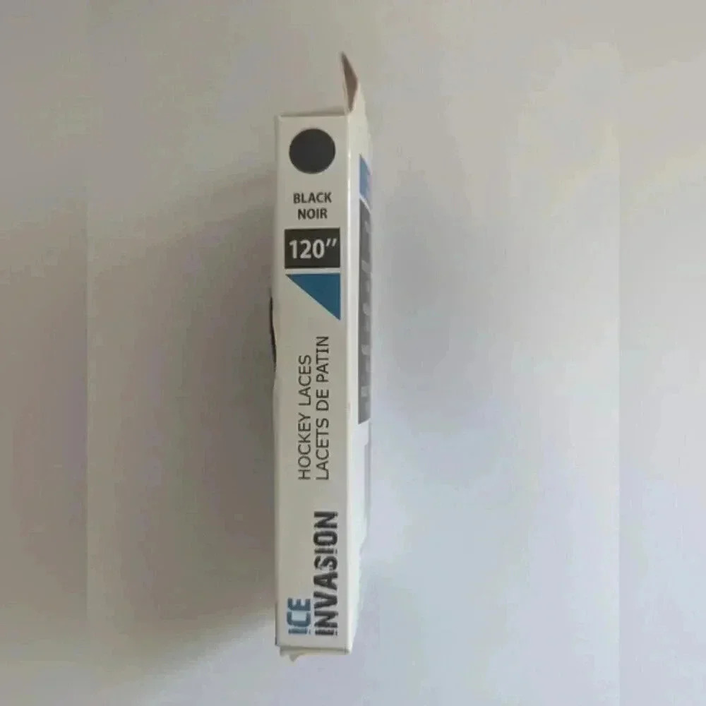 Brand New Ice Invasion 120" Black Hockey Skate Laces - Picture 4 of 4